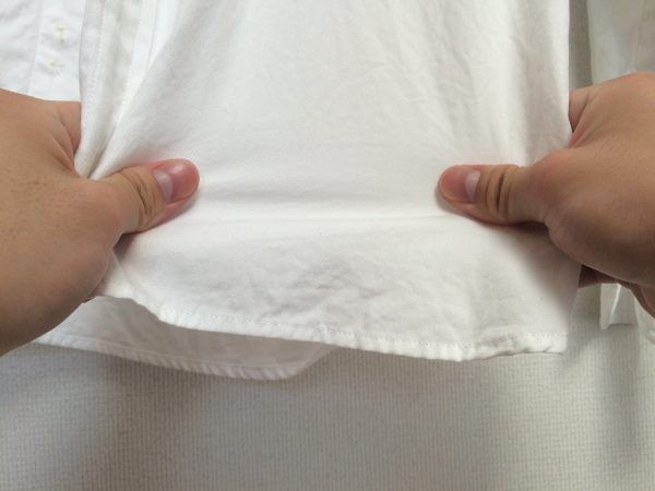 手で伸ばします
