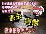 【即日対応可能】最短30分！発生源から徹底的に駆除致します！作業後も安心の保証付き！